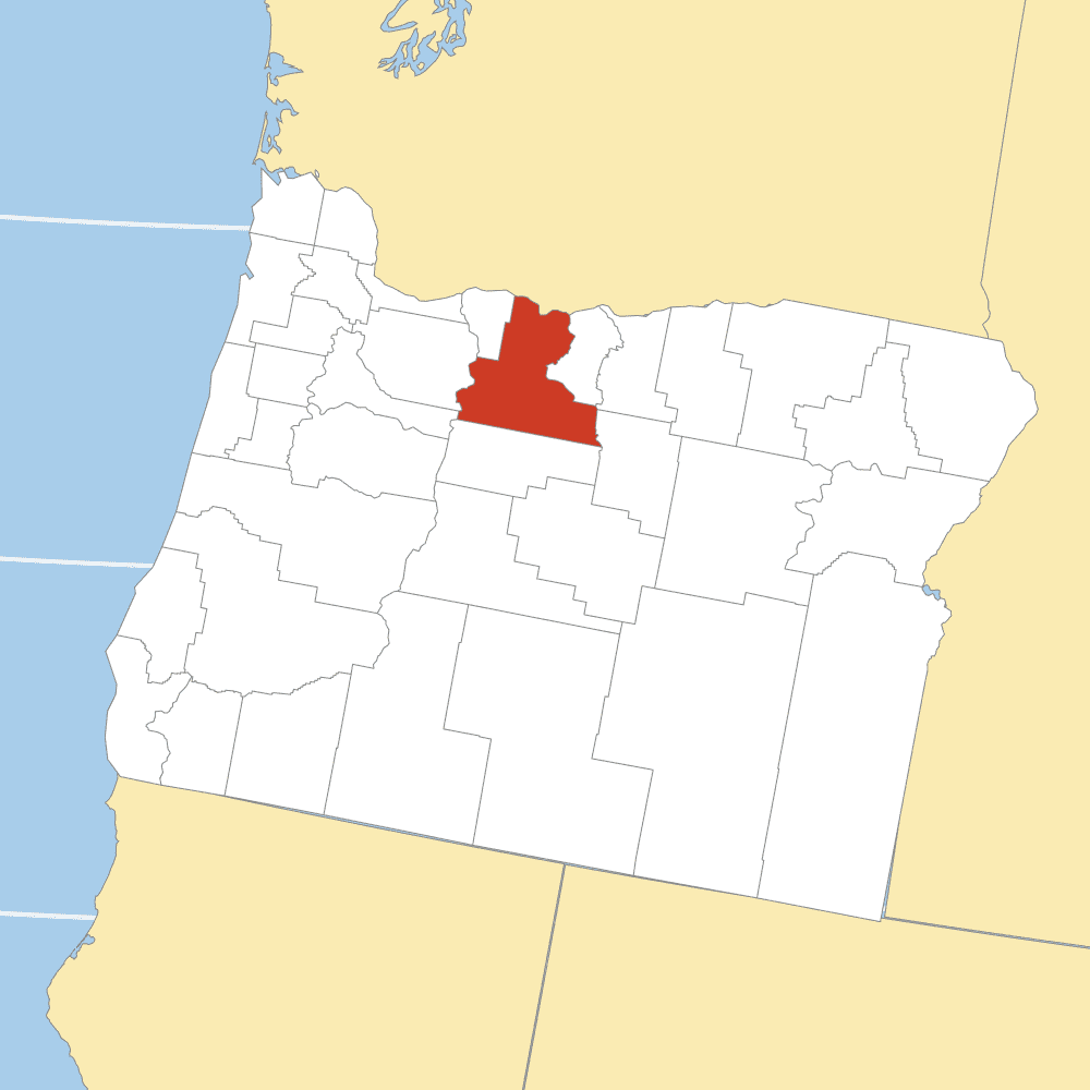 Wasco County map